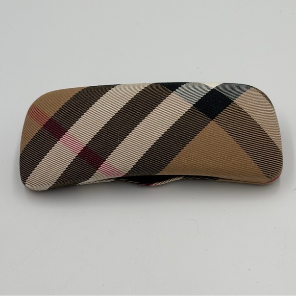 BURBERRY Classic Nova Check Plaid Clam Shell Hard EyeGlass Sunglass Case only - Picture 4 of 12